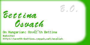 bettina osvath business card